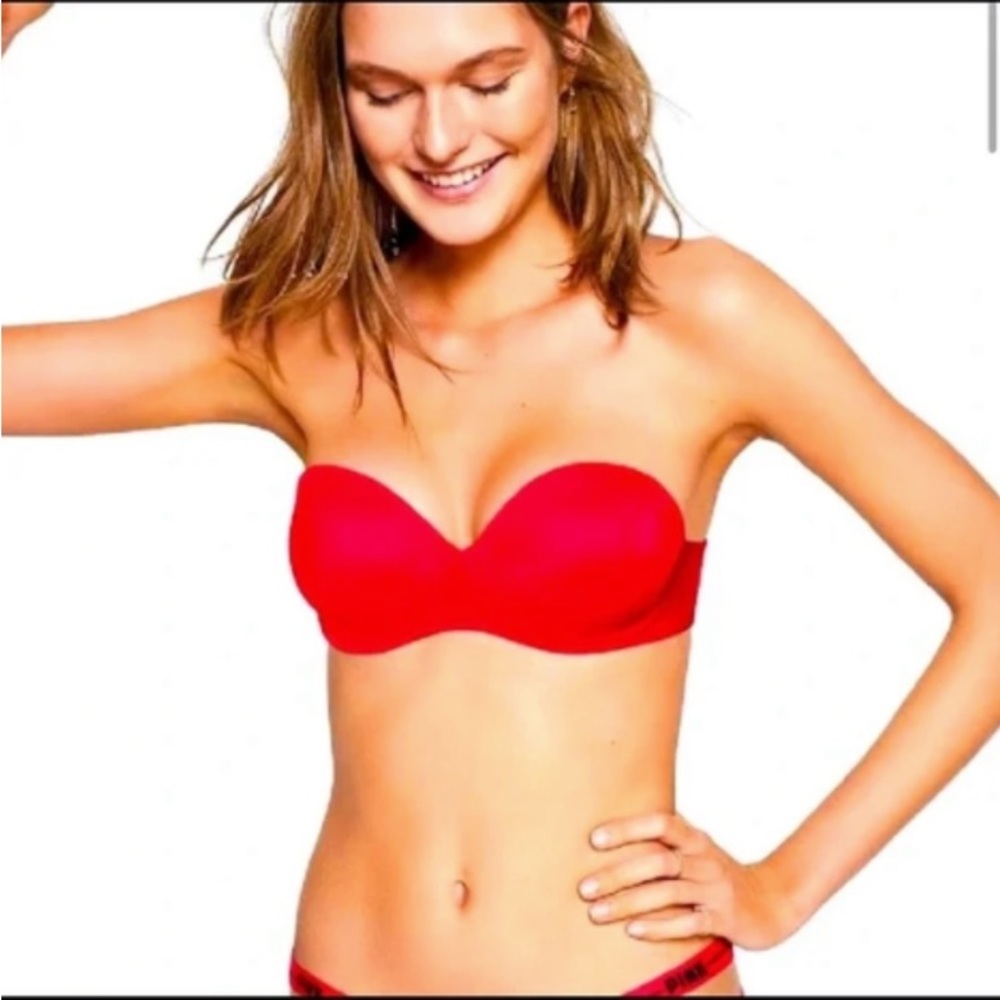 36D | 🍒 Cherry Red Strapless Bra